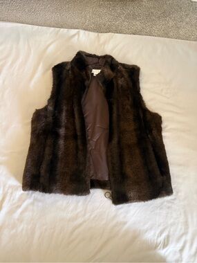 Brown Faux Fur Vest
